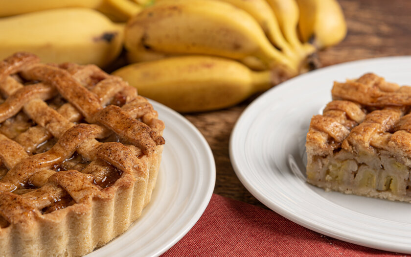 Torta Quente De Banana Canela Deliciosa Op O Para Sobremesa