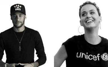 Neymar, Katy Perry e outros famosos cantam Beatles em campanha da UNICEF