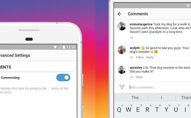 Novidade: Instagram agora permite curtir ou desativar comentários e remover seguidores