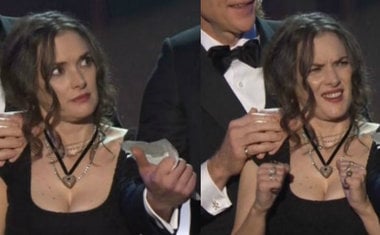 A reação de Winona Ryder à vitória de "Stranger Things" no SAG Awards já virou meme; confira 