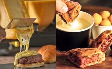 Hambúrguer de fondue e raclete: hamburgueria traz lanches com exageros de queijo para o inverno