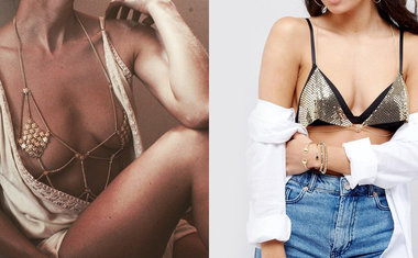 Tendência "chain bra": sutiã feito de correntes é a nova aposta entre as fashionistas