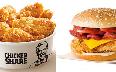 Gran Bacon Cheddar e Chicken Share chegam ao cardápio do KFC