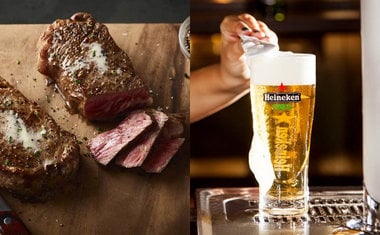 Fleming's presenteia clientes com três chopes Heineken na compra de um aperitivo até o final do ano