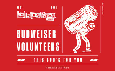 Trabalho dos sonhos:  Budweiser convoca voluntários para o backstage do Lollapalooza Brasil 