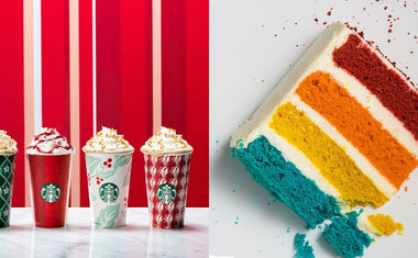 Starbucks lança bolo colorido, novos sabores de bebida e até panettone de café para o Natal