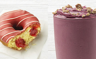 Bebida inédita com açaí e donuts com geleia de morango estão entre as novidades da Starbucks para o verão