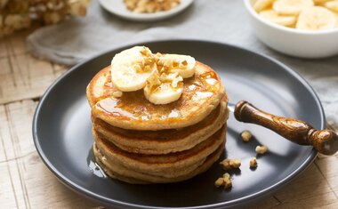 Receita: Panqueca de Banana Fit com aveia e pasta de amendoim! 