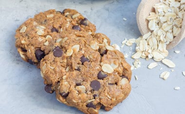 Receita: Cookie Integral de Aveia com Gotas de Chocolate Amargo