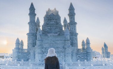 Castelo de Neve e Gelo no Parque Ibirapuera