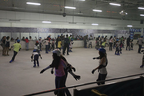 Patinação no gelo no feriado do Rio